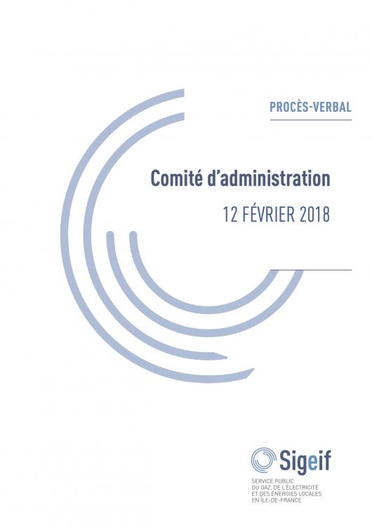 PV COMITÉ DU 12 FÉVRIER 2018