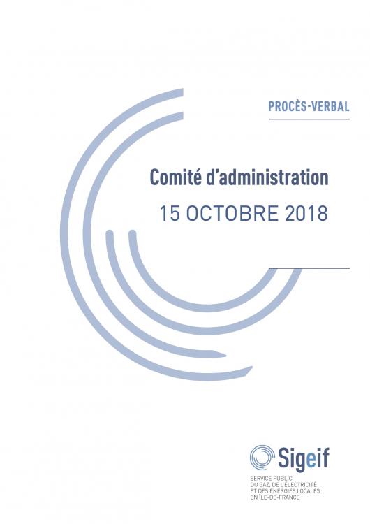 PV COMITÉ DU 15 OCTOBRE 2018