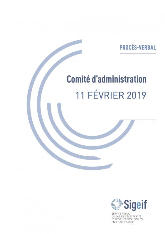 PV COMITÉ DU 11 FÉVRIER 2019