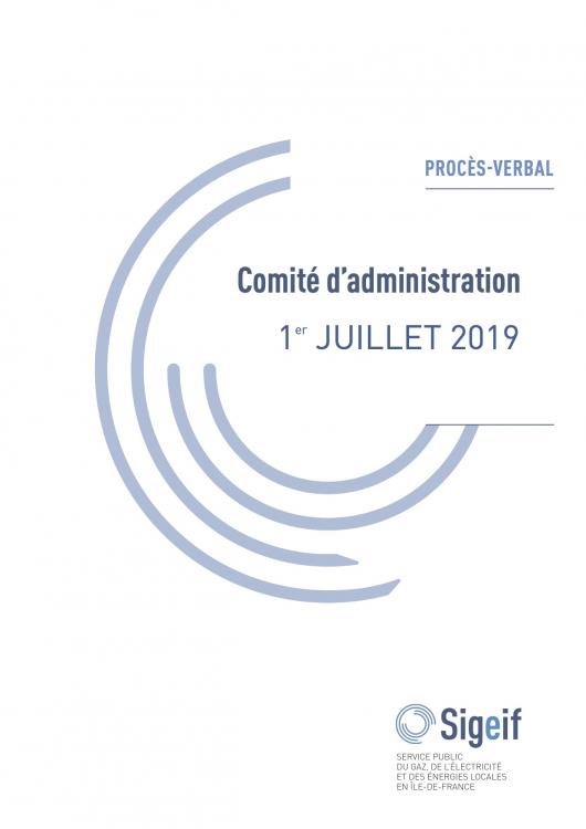 PV COMITÉ DU 1er JUILLET 2019