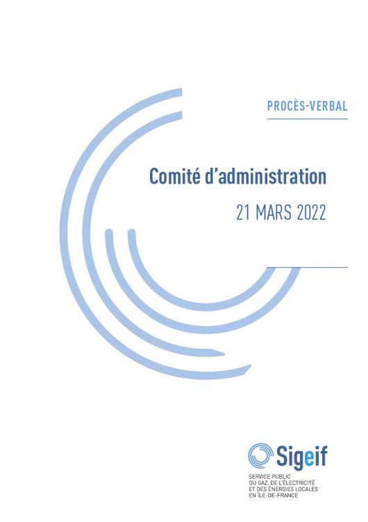 PV COMITÉ DU 21 MARS 2022