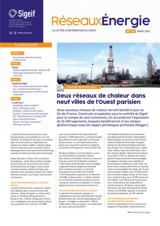 RÉSEAUX ÉNERGIE N°124 - MARS 2026